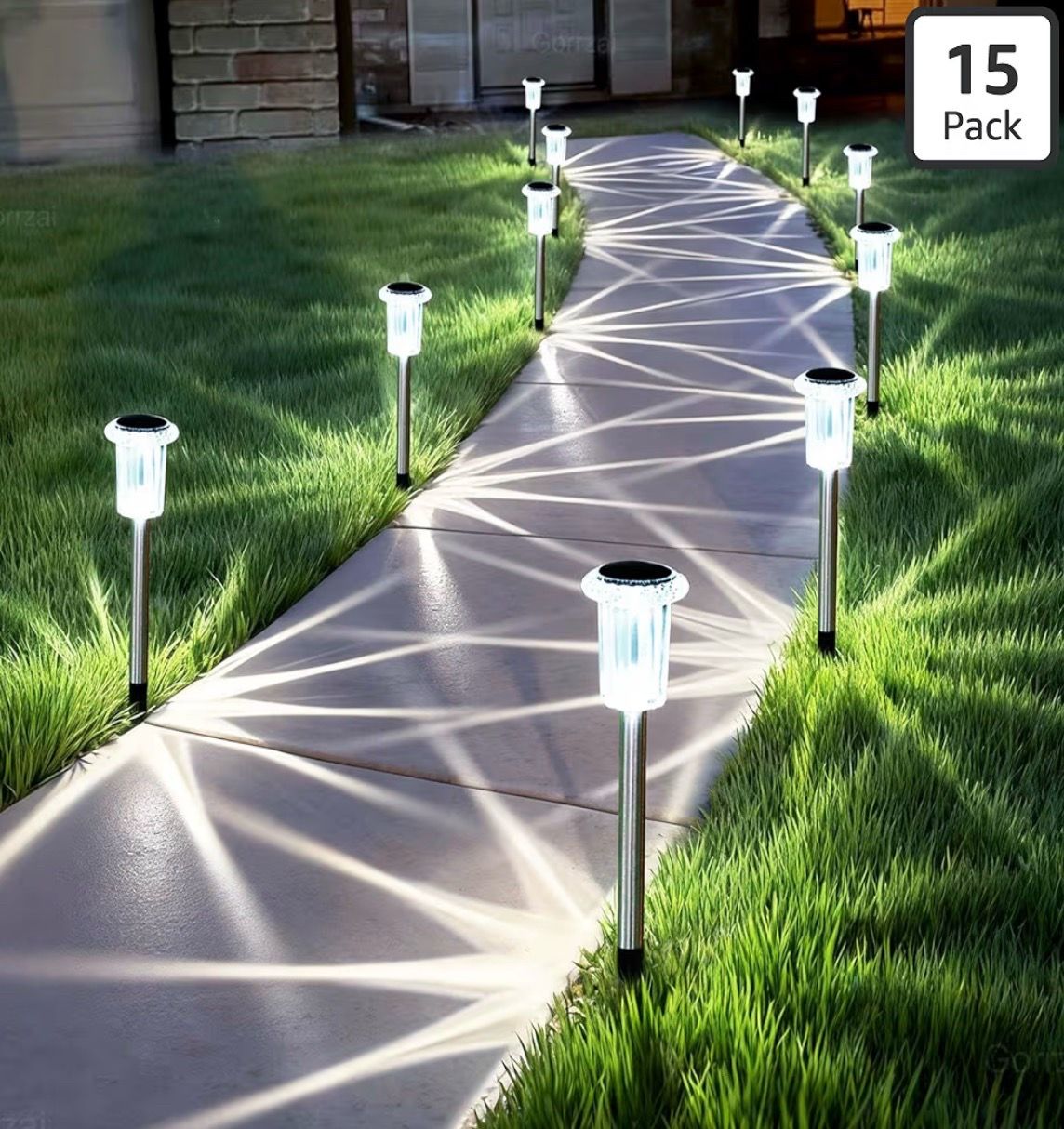 T-Shaped Waterproof Stake Path Lights 15 Pack Batteries included