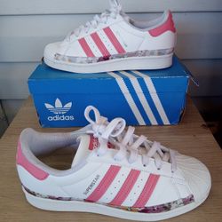 Adidas Original Superstar Her London Studio White Pink Floral Shelltoe Wmn 6.