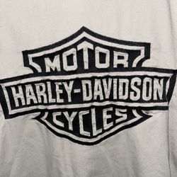 Vintage Y2K Motor Harley Davidson Cycles White Classic Button Up Shirt