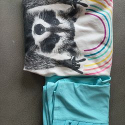 Racoon Shirt and Capri 10-12