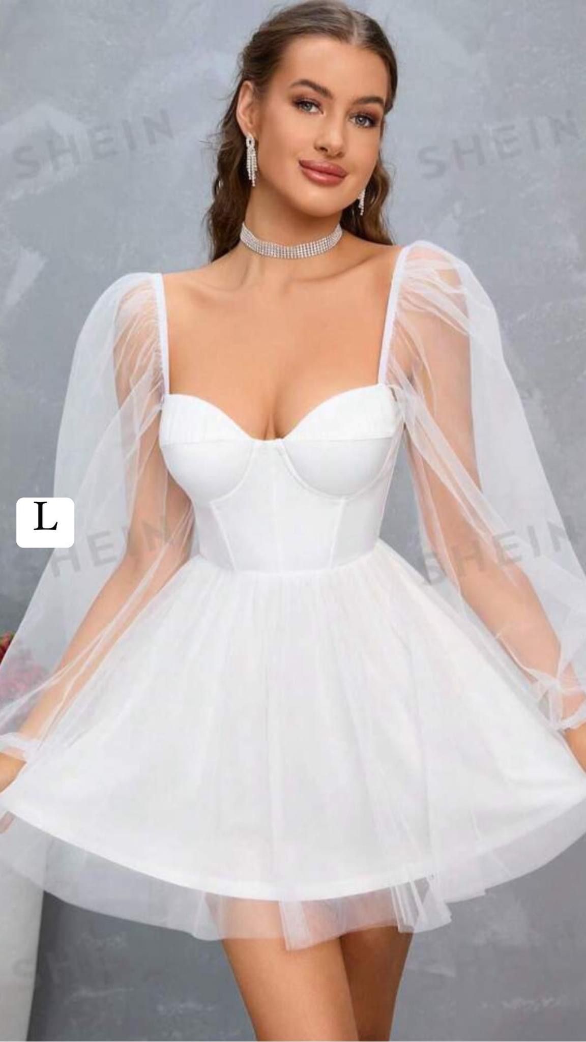 Large White Tulle Dress