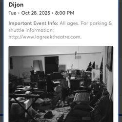 DIJON 10/28 - 2 TICKETS - GOOD SEATS