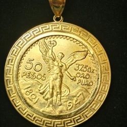 14k Gold Centenario With 14k Versace Bezel 