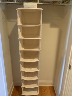 Fabric 8 Tier Shelf Hanging Closet Organizer and Storage 