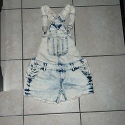 Distressed Jeans Overall Shorts  size 9 $5