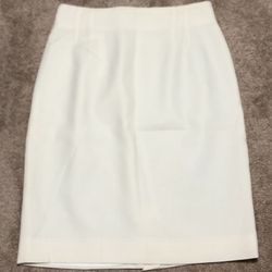 Jones New York Ivory Crepe Wool Skirt-Size 8