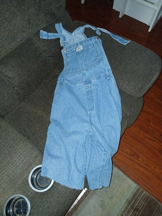 Cut Off Overalls Womans Large