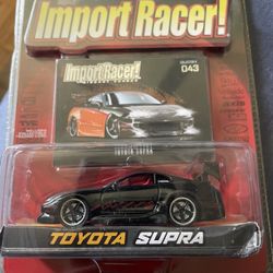 Jada Toys Import Racer Toyota Supra Black Diecast 1:64 Scale New