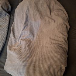 BUNDLE OF 2 EASY-GOING DARK GRAY STRETCH SOFA SLIPCOVERS 