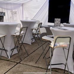Cocktail table and chair book your next event