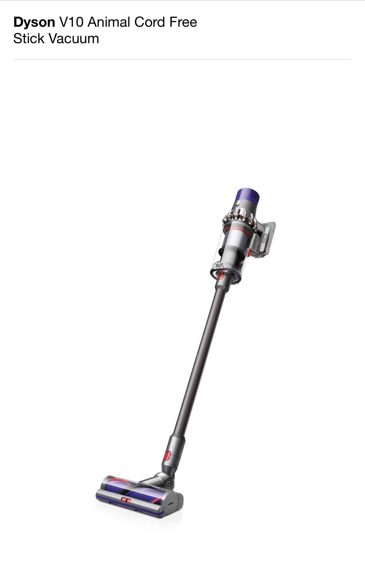 Dyson V10 Animal Cord Free Stick Vacuum
