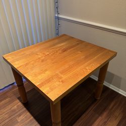 Solid Wood Butcher Block Table 