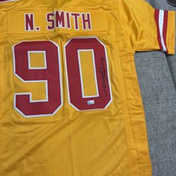 NEIL SMITH Signed Autograph Custom Jersey -Metabilia COA - Kansas City Chiefs