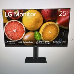LG-25” LED FHD 100z  Monitor-black