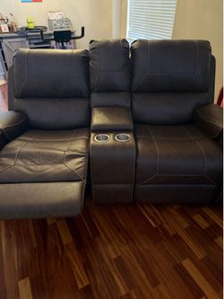 Leather couch Recliner Rocker