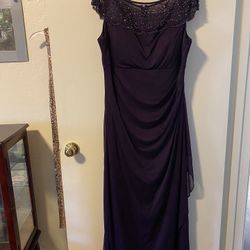 Plum Fancy Long Dress