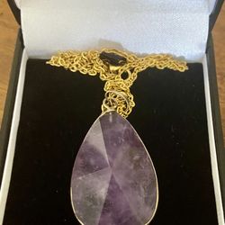 Amethyst Pendant Necklace 