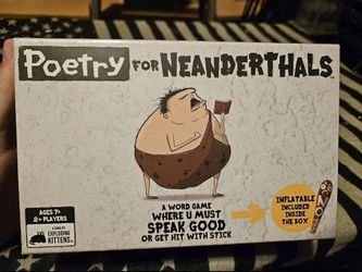 Exploding Kittens Poetry for Neanderthals Word Card Game Sealed