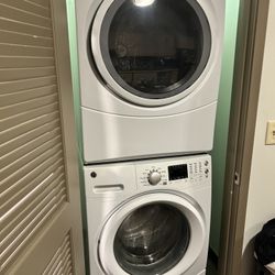 GE Stackable, Washer, And Dryer Set