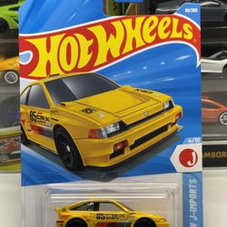 🇯🇵 HOT WHEELS 2025 - Yellow Wide Body 1985 Honda CR-X - HW J-Imports 89/250 - 1:64