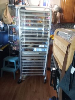 WinCo ALR20BK Aluminum rack bundle w/pans and vinyl cover