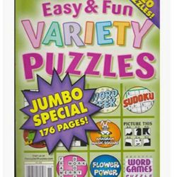 Puzzle Book- Easy Assorted Puzzles