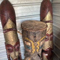 Ghana Masks and Drum