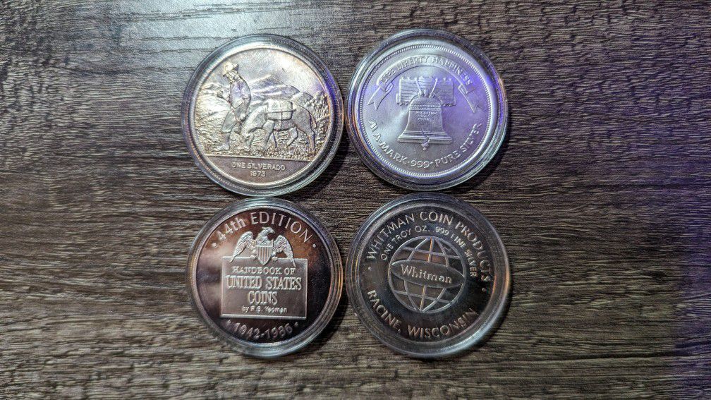 4 Silver 999 1 ounce Rounds