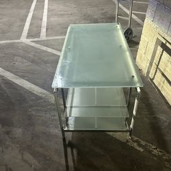 Beautiful 3 Tier Frosted Glass Coffee Table