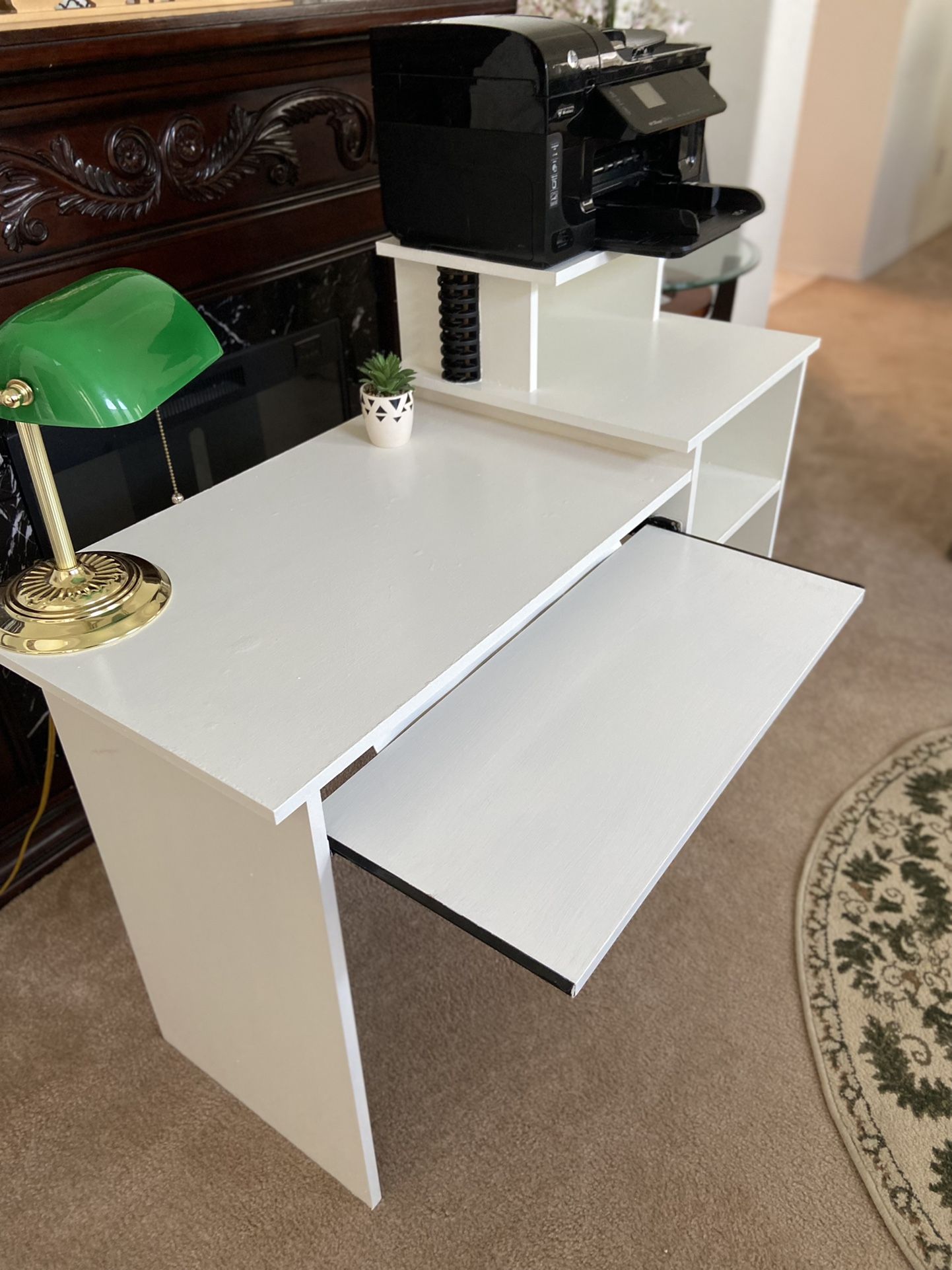 White Washed Ikea Computer Desk