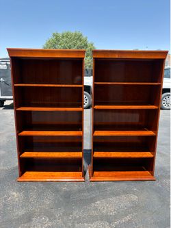 2 Real Wood 6ft Tall Book Shelves-$55 EACH