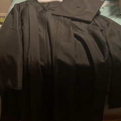 Never Worn Cap And Gown Graduation Black 