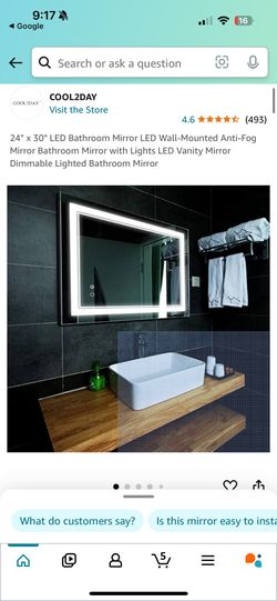 Dimmable Vanity Mirror