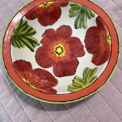 Hand Painted Floral Bowl