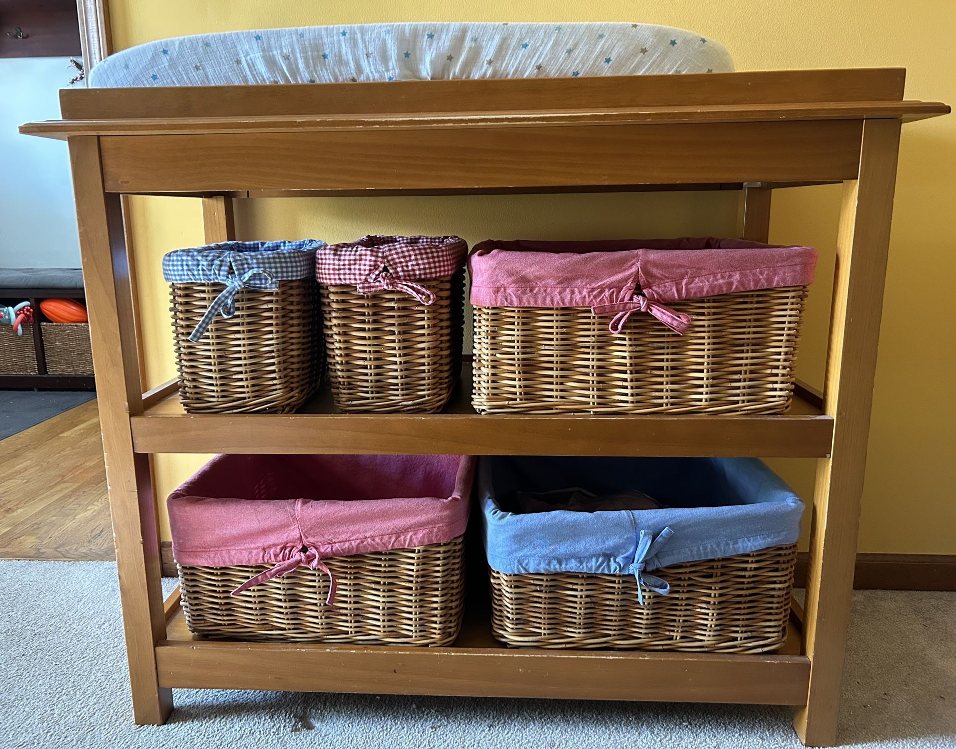 Pottery Barn Kids Changing Table with Baskets