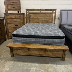 Beautiful Curtis bedroom set! Queen Bed, Dresser, Mirror & Nightstand ONlY $995!!! Chest Sold Separately. 