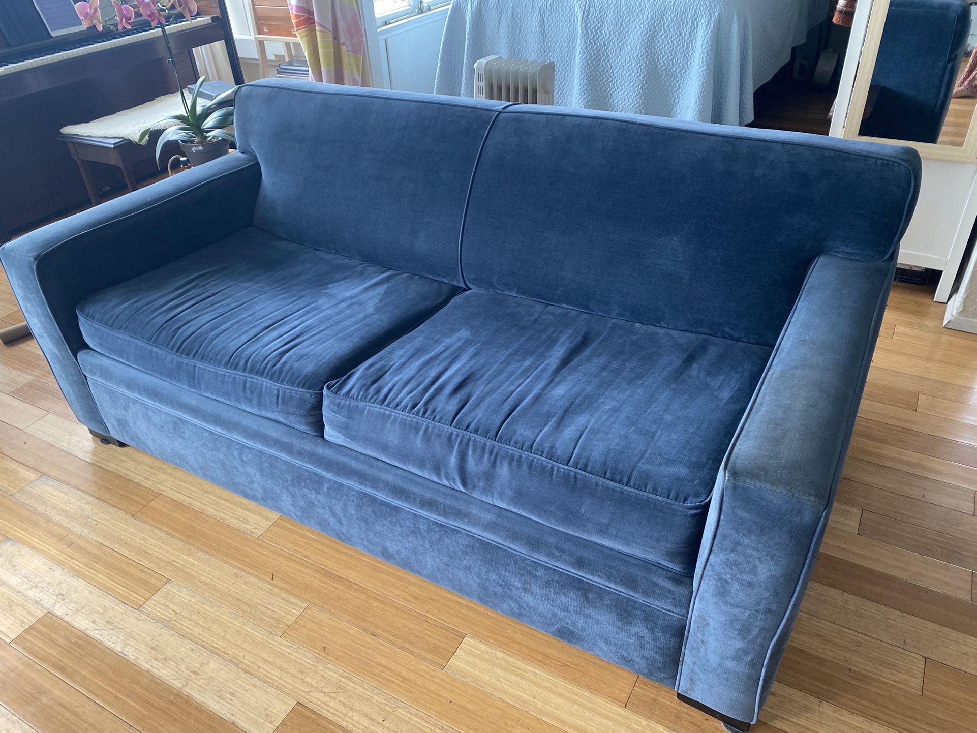 Blue Pull Out Couch 