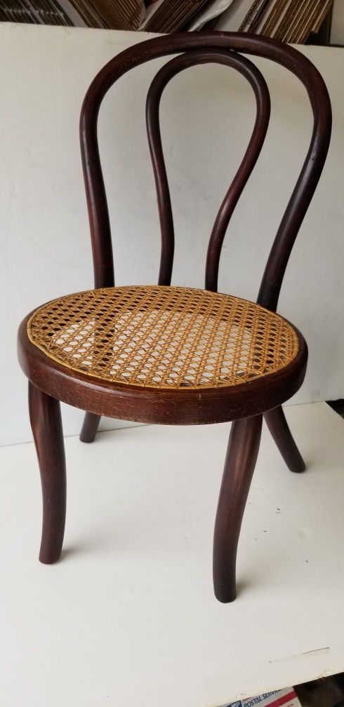 Child's Antique Original Thonet Style Bentwood Caned Chair