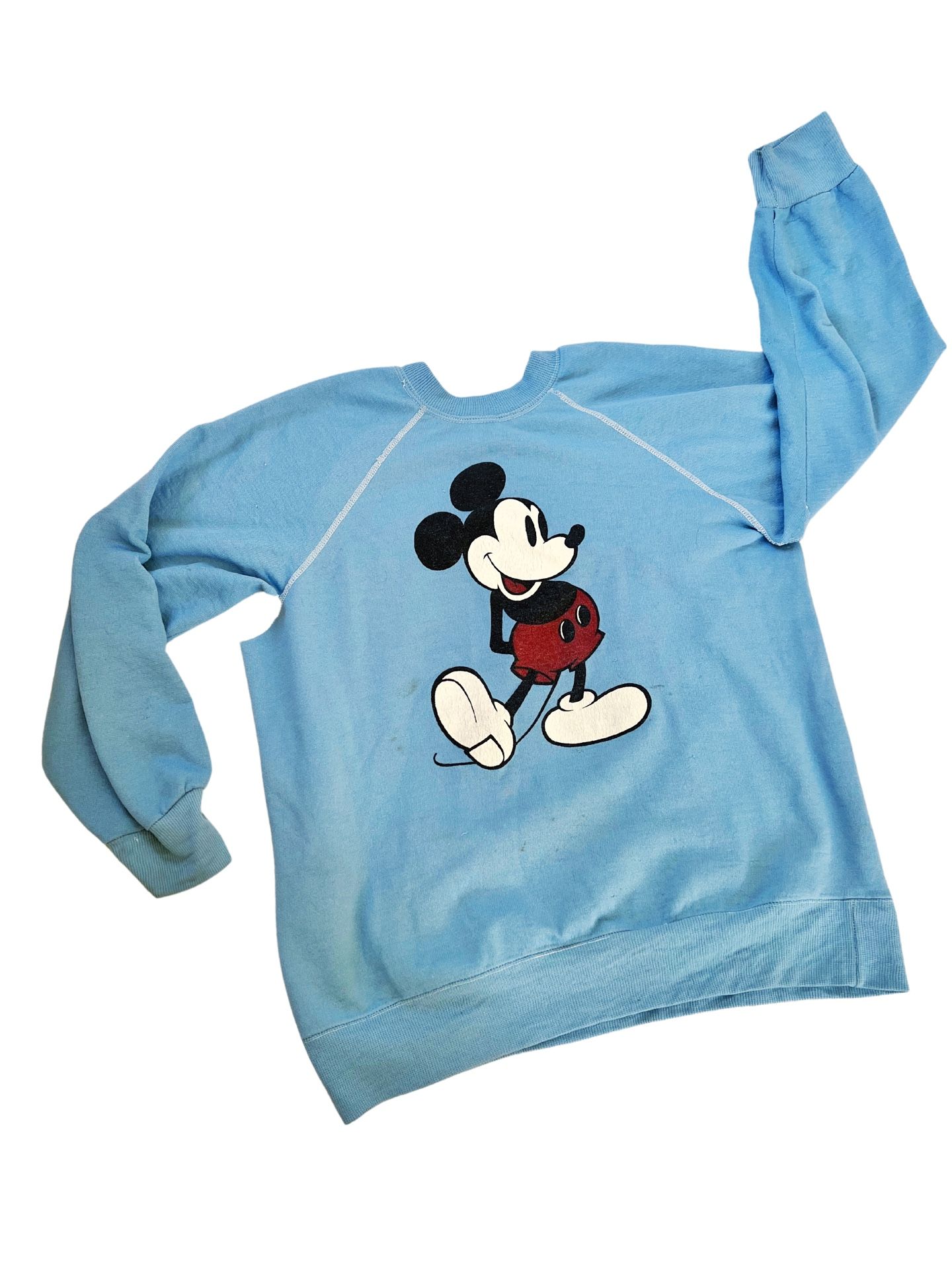 Vintage Light Blue Mickey Mouse Disney Sweatshirt | Medium