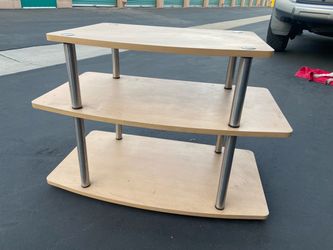 3-Tier TV Stand with Chrome Legs