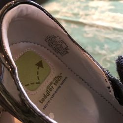 Girls-Stride Rite Toddler Tech Black Patten Shoes Size 12M