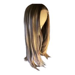 Dark Brown to Soft Rose Gold Ombré Dark espresso roots fading into a muted, dusty gold/brown gradient. 18”