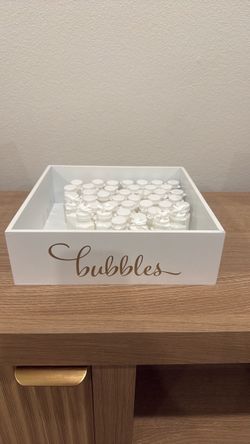 “Bubbles” white box with 41 bottles of bubbles
