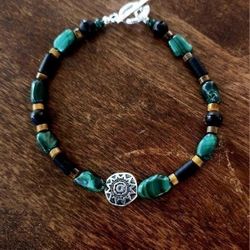 Aztec Sun Mixed Gemstone Bracelet