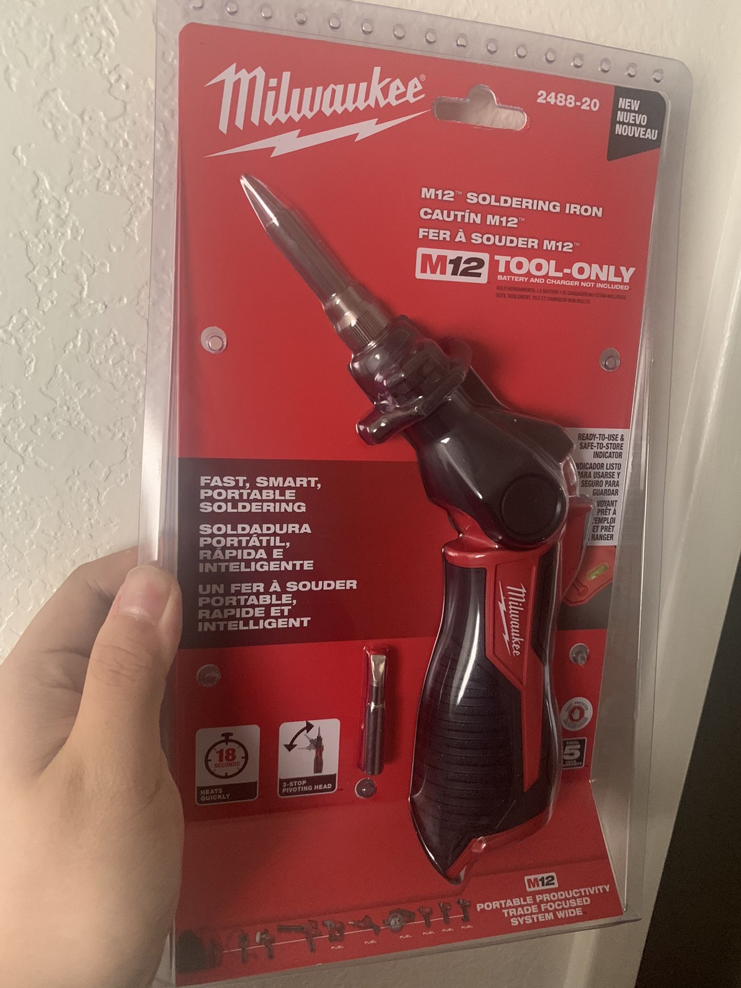 Milwaukee  2488-20 M12 12-volt Lithium-Ion Cordless Soldering iron( Tool- Only)