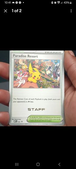 Pokémon Paradise Resort Staff Promo Card