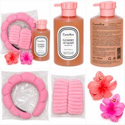 6 Piece Pink Bath and Shower Gift Set