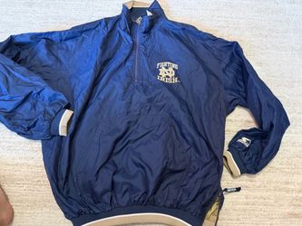 Rare vintage starter notes dame pull over jacket, adult XXL, not Nike, adidas