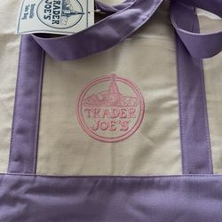 TRADER JOES LAVENDER TOTE BAGS