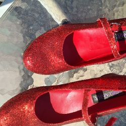 Red Glitter 2 Inch Heels With Straps!. Taps Can Be Added